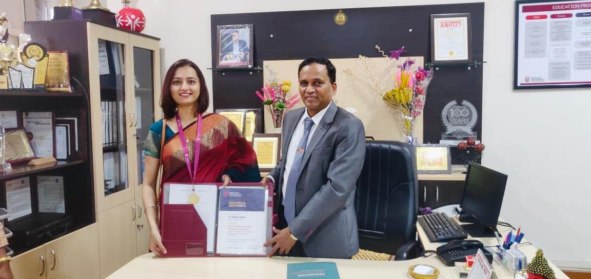 Gold Medal testimonial · MS Ramaiah University of Applied Sciences